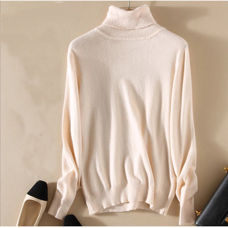 Свитер Для женщин Водолазка плюс Размеры трикотажные водолазки зимний