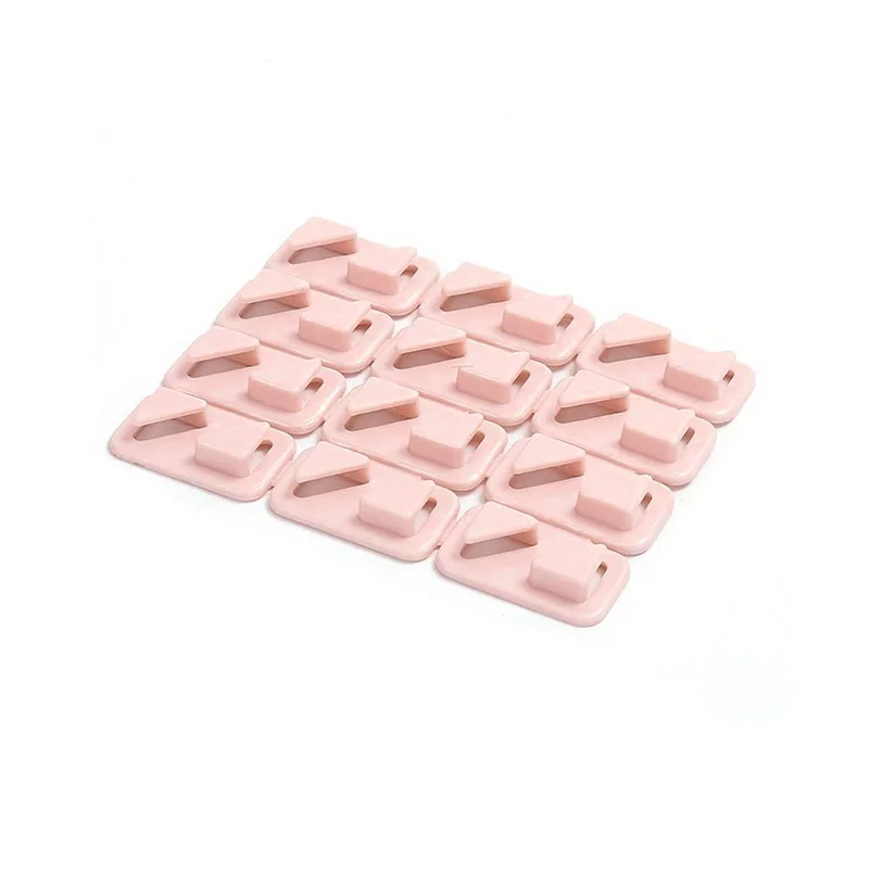 12PCs Pink Urijk 12 шт. фиксация линии передачи данных зажим Настольный провод Фидер стены провода вискоза сетка провода фиксация кабеля линия передачи данных Отделка Инструмент фиксированный - Цвет: 12PCs Pink