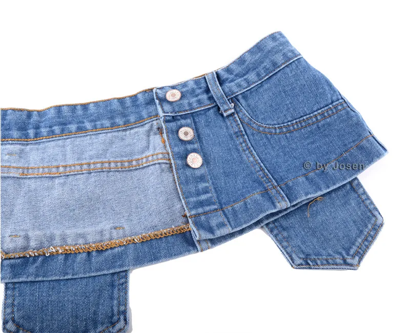 Autumn Vintage Denim Fabric Women Slim Corset Belt Washed Jean Wide Buttons Waistband Female Shirt Waist Belt Decoration