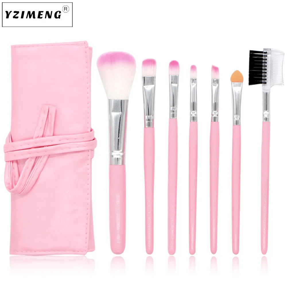7 шт. набор кистей для макияжа Travel Портативный макияж глаз Eye Shadow Brush Косметика Blending Brush инструменты инструмент Макияж волос Красота