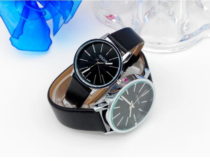 Hot Women's classic style leather wristwatch ladies dress analog watches fashion casual quartz watch Top brand Julius 387 colck