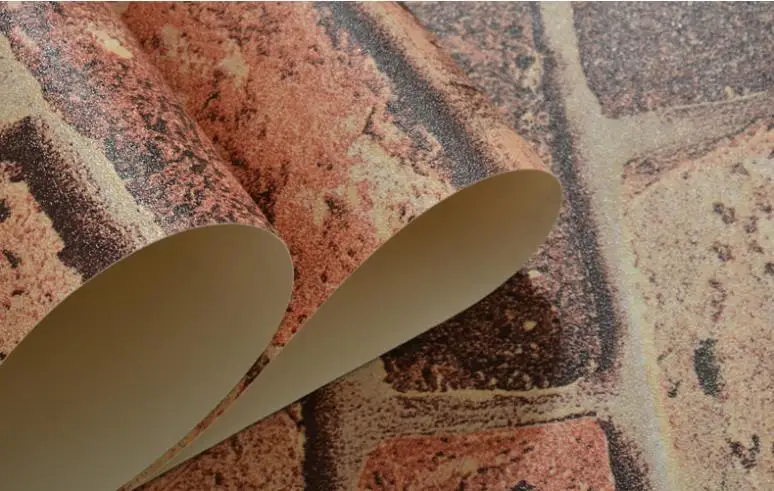 Винтажные натуральные кирпичные обои 3D эффект Реалистичный искусственный потертый красный кирпич Настенные обои ванная комната, прихожая, фоновые обои