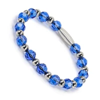 natural blue stone bracelet single crystal elastic romantic crystal fashion blue bracelet woman jewelry