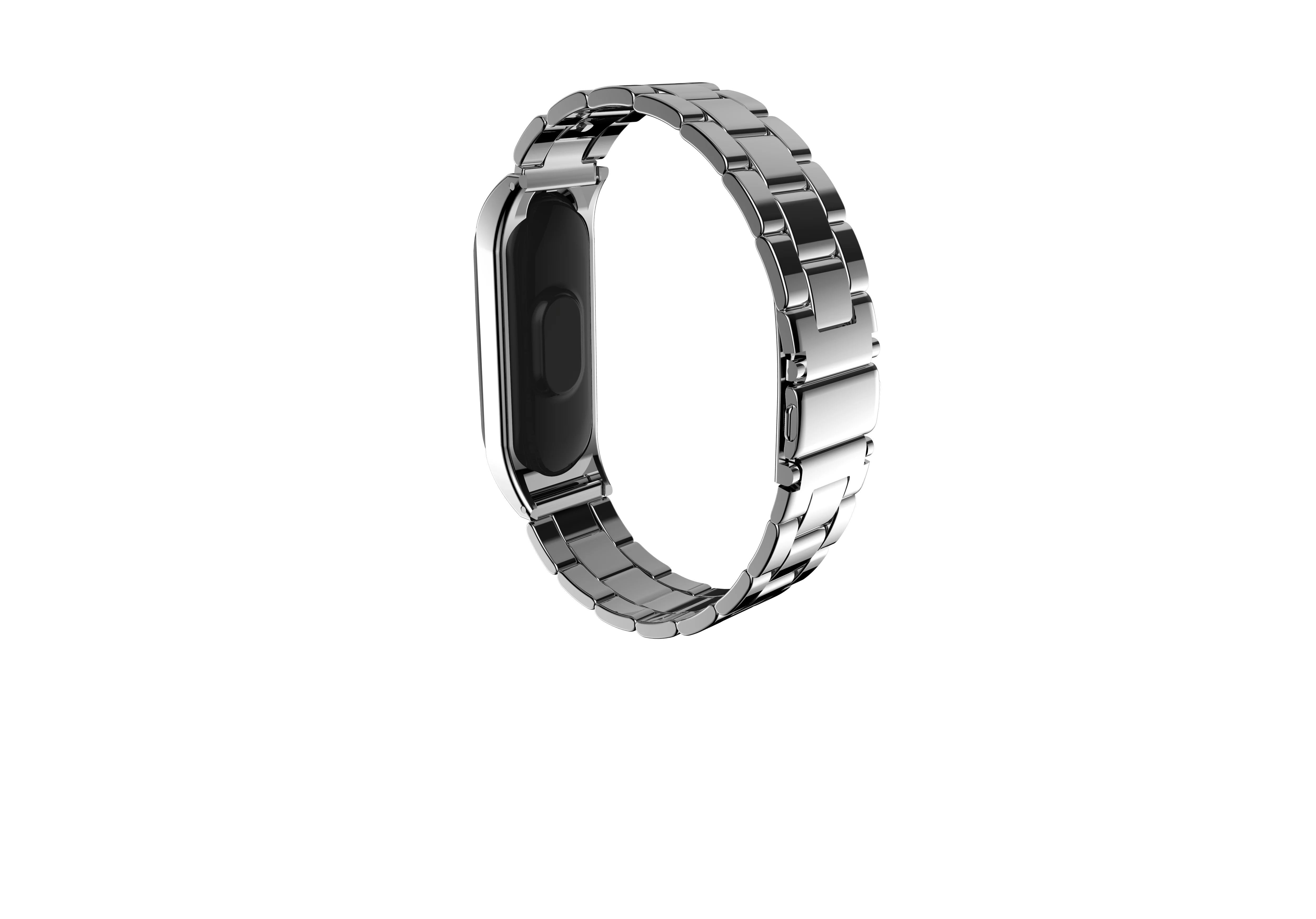 Браслет mi Band 4, Безвинтовой браслет из нержавеющей стали для Xiaomi mi, ремешок 4, умный Браслет my mi band 4, Сменные аксессуары черного цвета