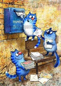 RB3419 Полный набор круглых/квадратных синих котов 5D DIY алмазная живопись Вышивка Узор 3d наборы для вышивки крестиком Свадебный декор комнаты ручной работы - Цвет: RB3419