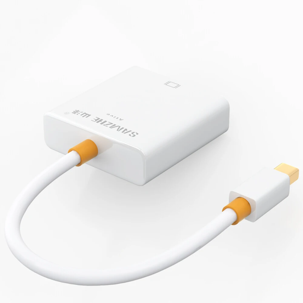 SAMZHE Mini DP thunderbolt интерфейс к порту DVI Белый Мини кабель для Macbook air и TV|dp cable|cable for