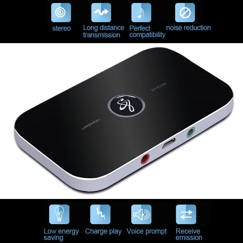 JOEAIS B6 Wireless Bluetooth Transmitter Receiver 3.5mm Jack Input Output Portable Adapter Fr Speaker Earphones Headset | Электроника
