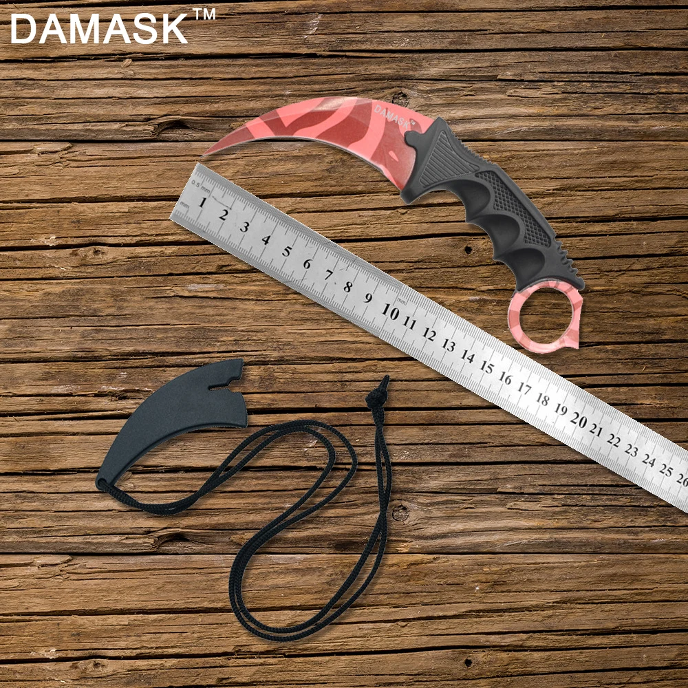 DAMASK Excelent охотничий нож Karambit csgo Counter Strike никогда не выцветает из нержавеющей стали