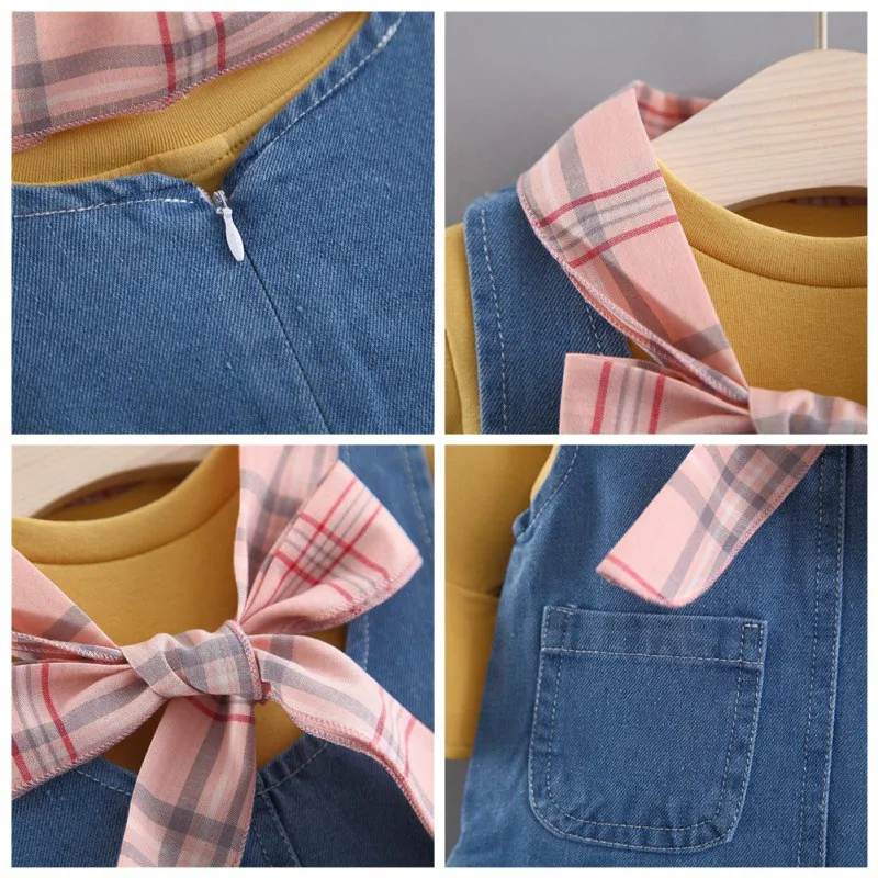 

1PC Baby Girls Dress Autumn Winter Bow-Knot Tie Cute Infant Baby Long Sleeve Princess Dress For 1-4T