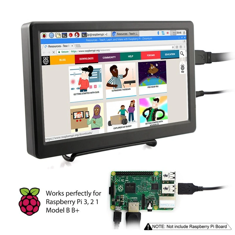 10,1 дюймов 1920X1080P Разрешение Hdmi Vga дисплей монитор IPS Ps 3 Ps 4 игровой экран со встроенными динамиками для Raspberry Pi B+/