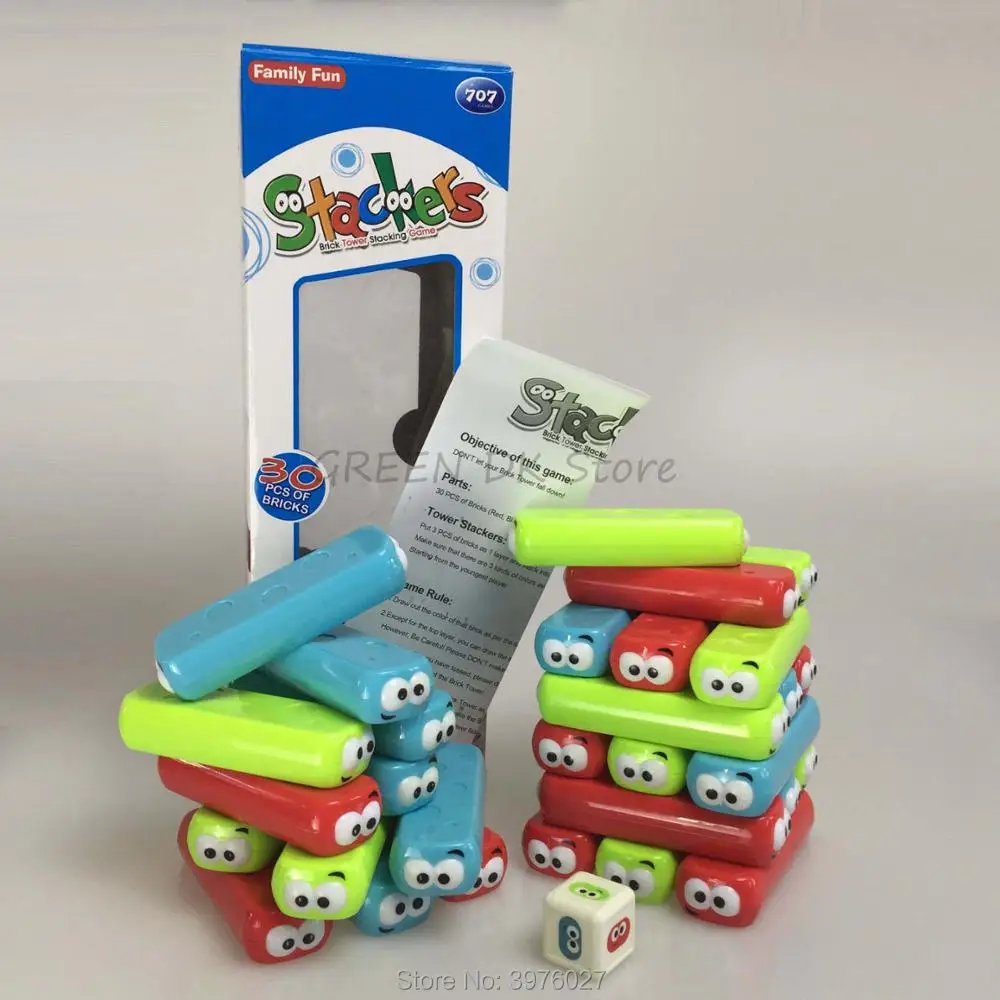 Штабелеры кирпичная башня игра в штабелирование 30 шт. кирпича для всей семьи