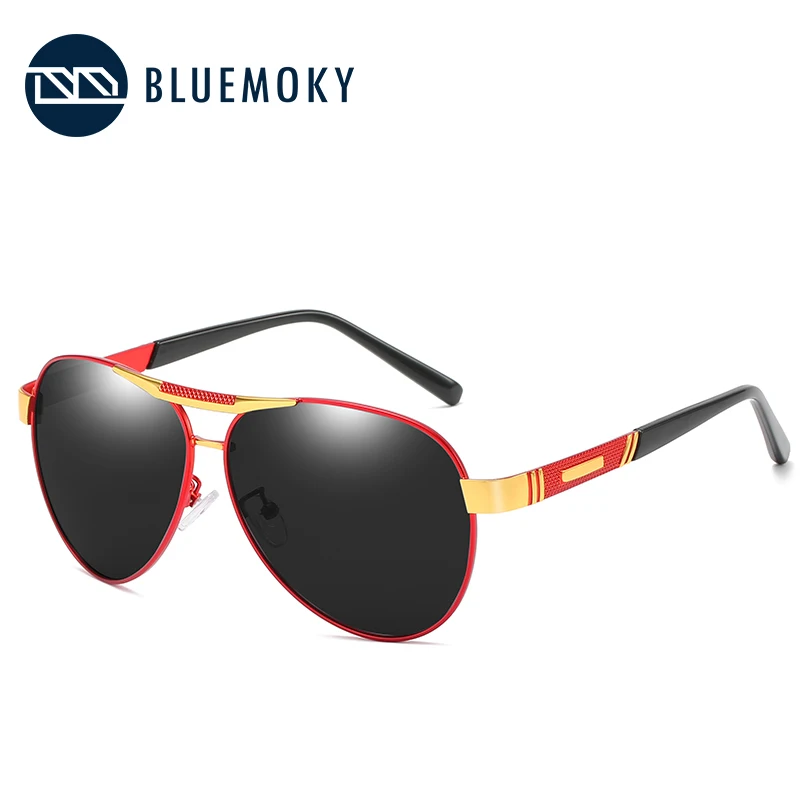 Мужские солнцезащитные очки BLUEMOKY поляризационные из сплава с защитой UV400 для