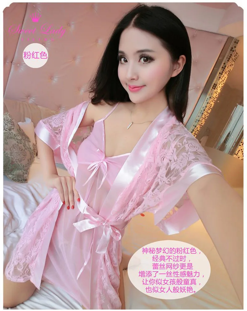 Сексуальный пеньюар для женские Пикантные белье Ночные рубашки девочек Бретели