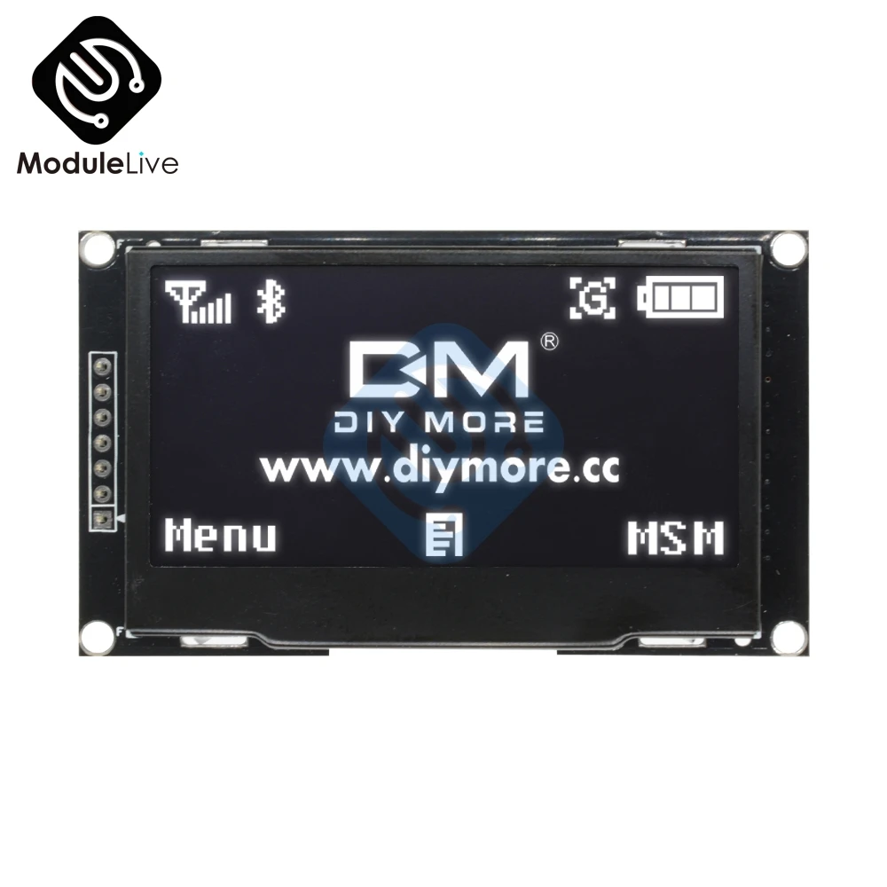 2,42 дюймовый ЖК-экран 12864 OLED дисплей модуль IIC IEC SPI серийный C51 STM32 SSD1309 для Arduino 128X64 белый/синий/зеленый/желтый - Цвет: Белый