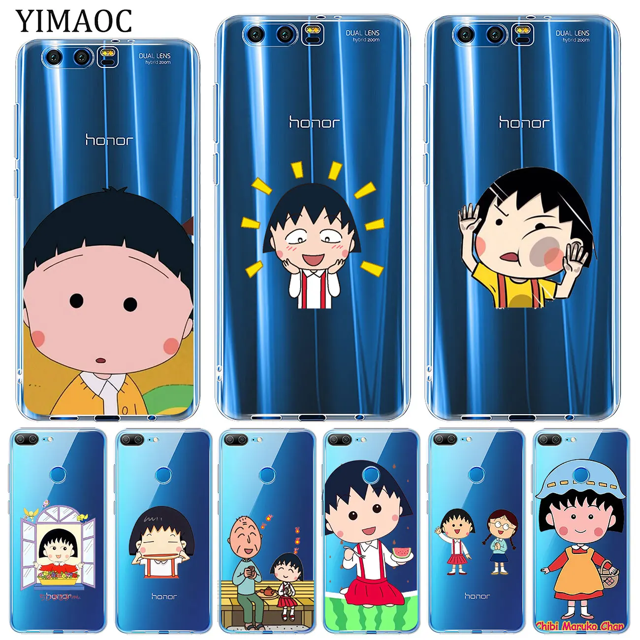 Мягкий чехол YIMAOC Lovely Cherry chibi maruko chan для Huawei Y9 Y7 Y6 Prime 2018 Honor 20 10 9 9X 8C 8X 8 Lite 7X 7C 7A