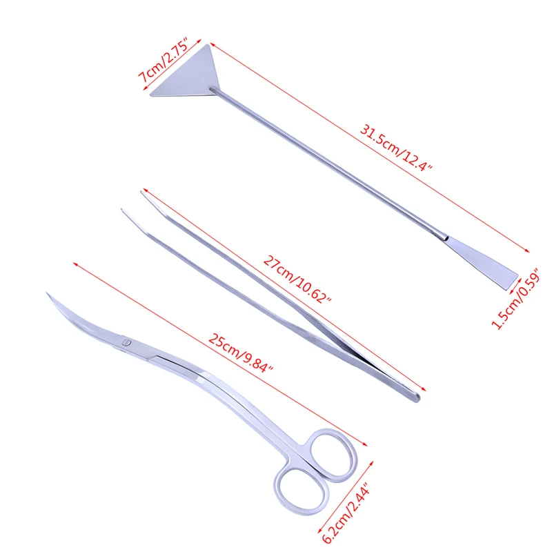 3 в 1 аквариумные живые растения пинцет для обслуживания ножницы Нивелир прямые