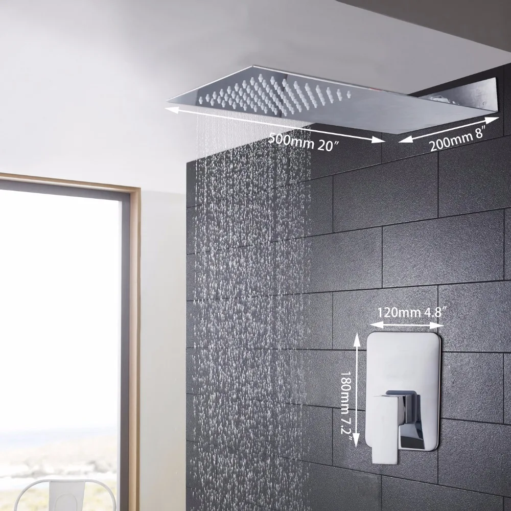 Лейка для душа с дождевой насадкой ванны роскошный настенный квадратный