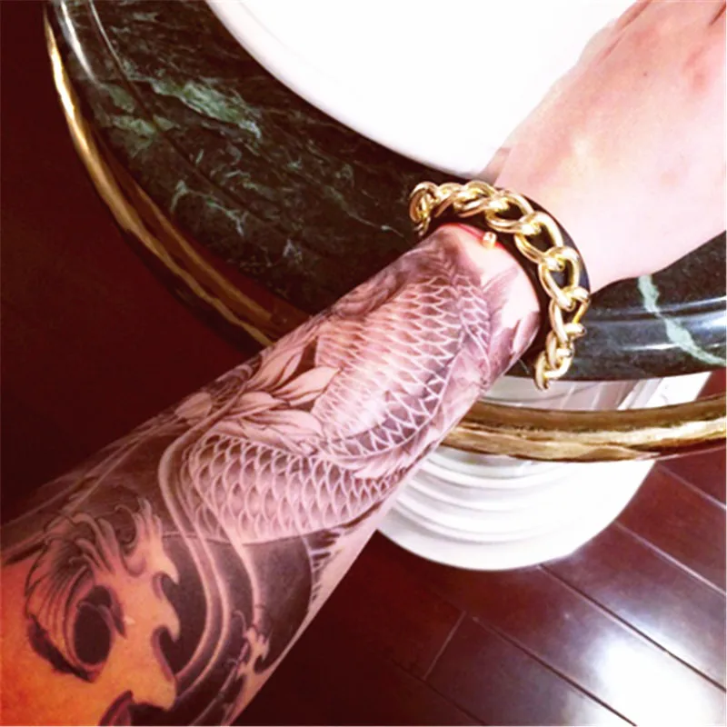 татуировки временные Поддельные 1 шт. рукавом тату карп конструкции лучшая