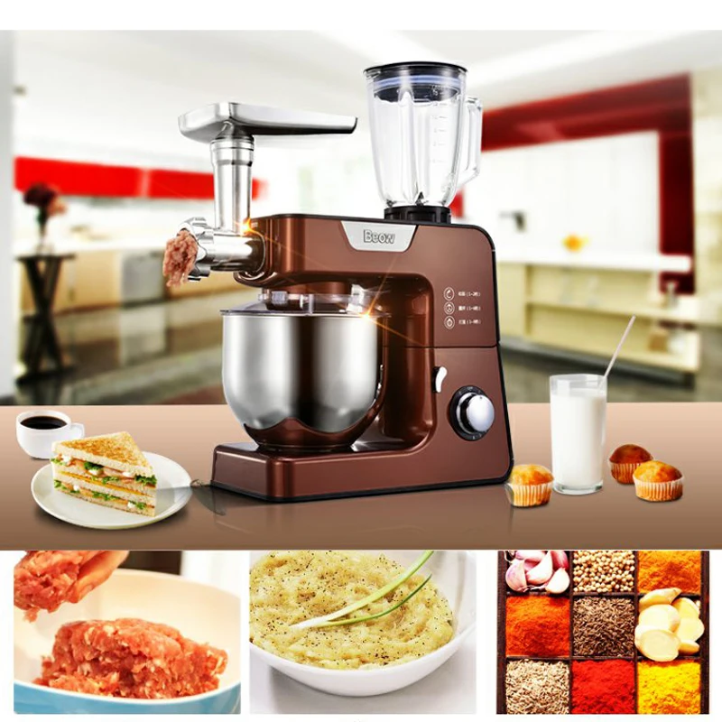5L стенд миксер Многофункциональная крышка для еды тестомешалка Мясорубка сок