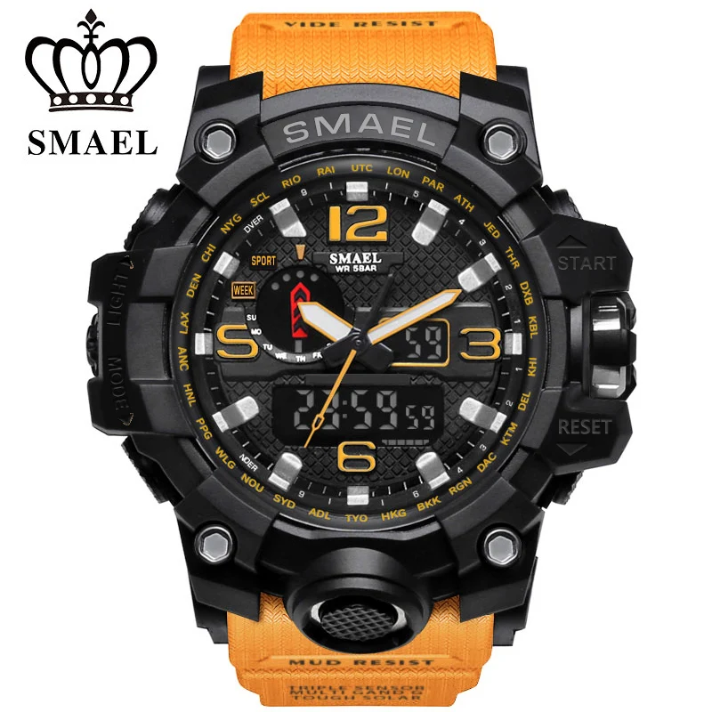 Спортивные часы мужские в стиле G СВЕТОДИОДНЫЕ Цифровые кварцевые наручные