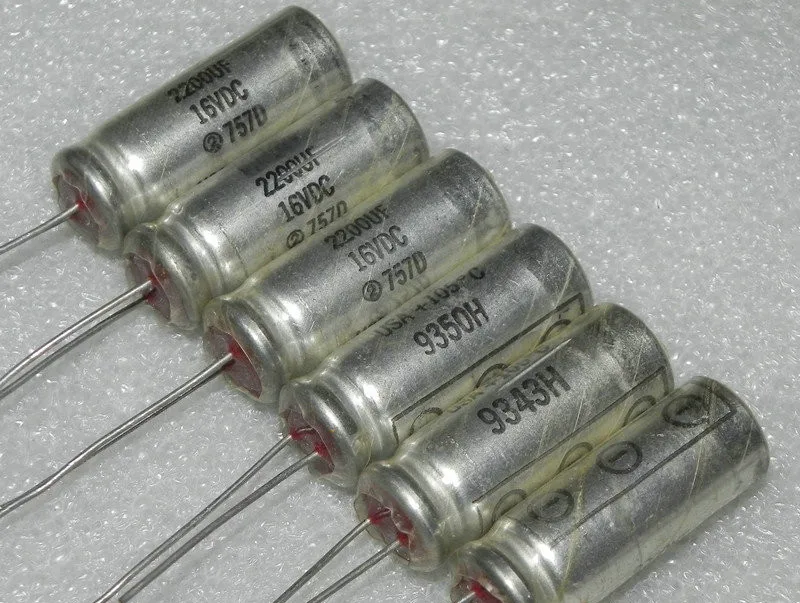 Оригинальный новый 100% Красный Нижний 757D 16v2200uf DIP фильтр электролитический