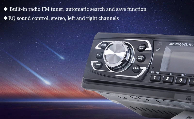 1 Din EQ управление звуком SD-карта 12 В / 24 В Блок питания Автомобильный стерео FM-тернер Автомобильный радиоприемник Автомо
