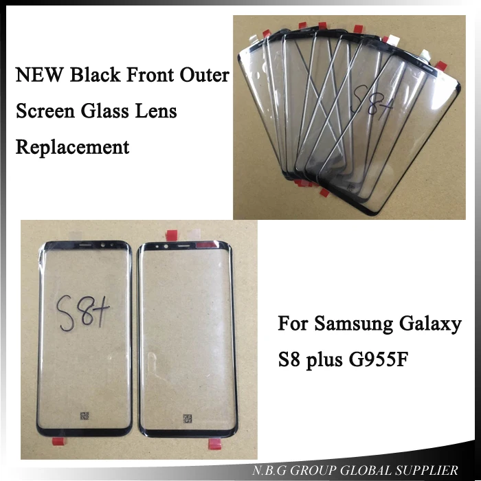 Новый передний внешний экран стеклянный объектив черный Замена для Samsung Galaxy S8 Plus
