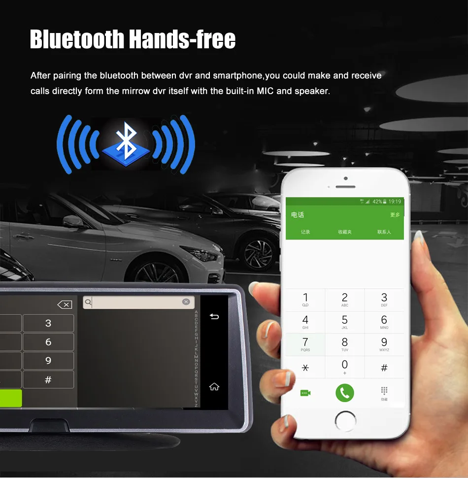 Dealcoo 8 &quotсенсорный экран автомобильный dvr тире камера Android 5 1 с gps автомобиль