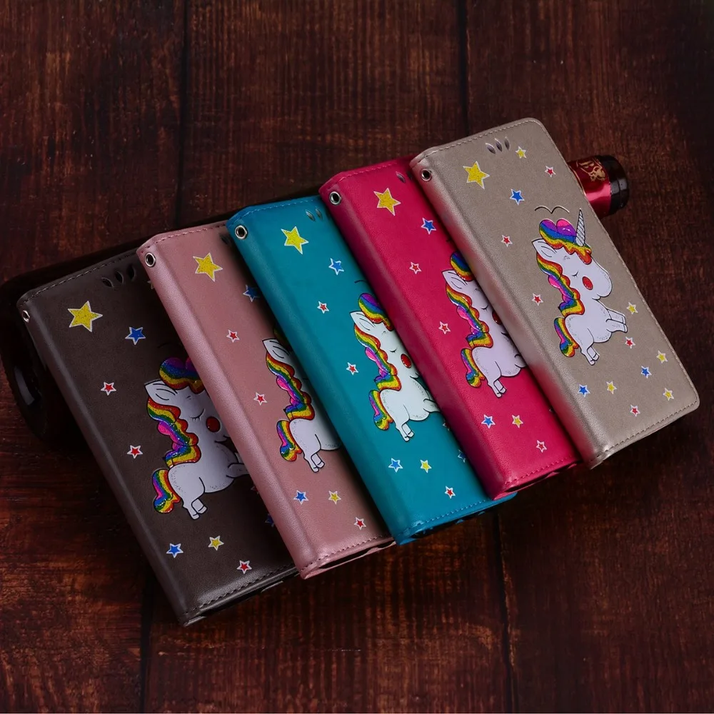FGHGF Единорог из искусственной кожи бумажник флип чехол для huawei P30 lite Коврики 20 Pro