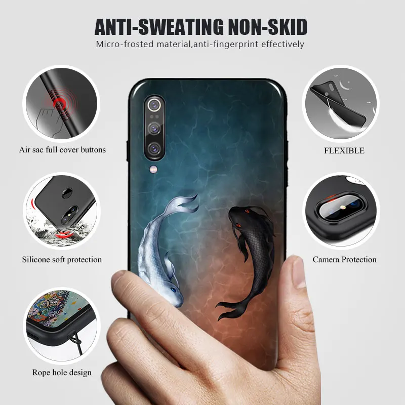 Чехол с деревянным лицевым покрытием для Xiaomi Mi CC9 чехол cc 9 Мягкий ТПУ силиконовый