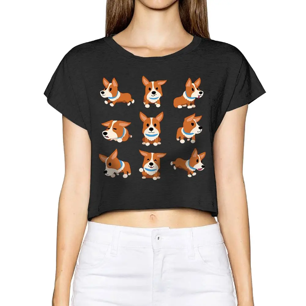 SAMCUSTOM Camisetas настоящая короткая Новая Милая футболка с 3D принтом корги для малышей