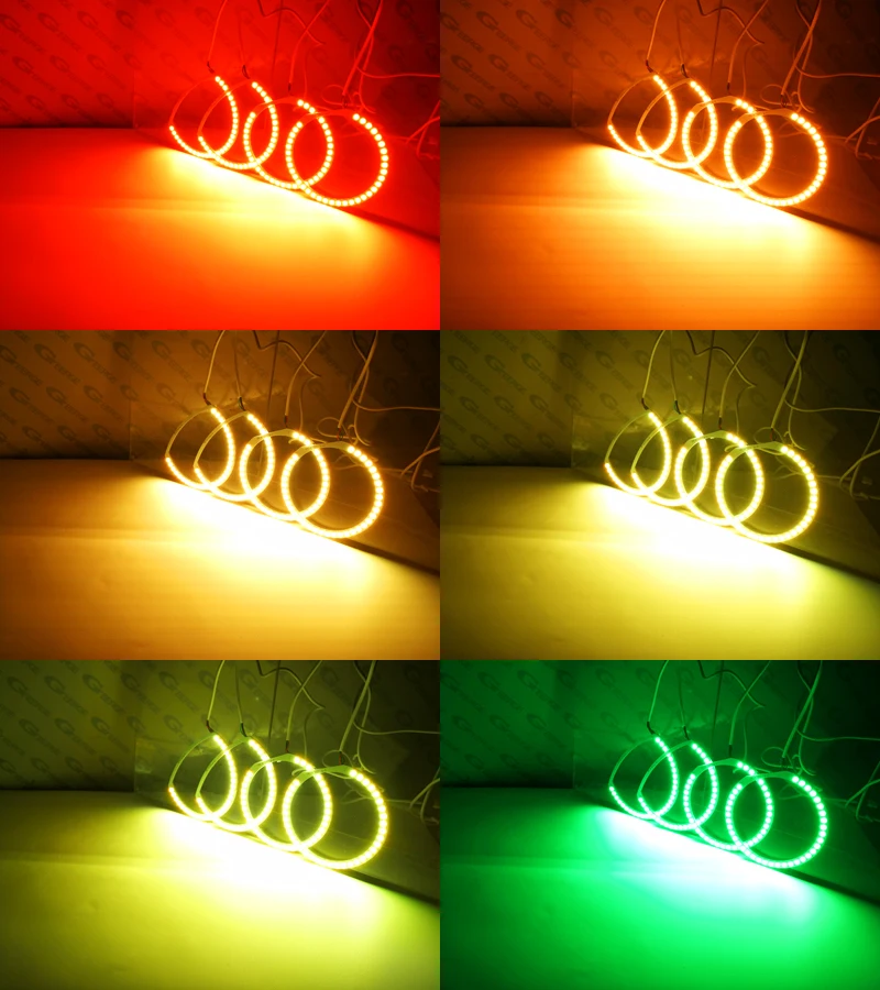 Для MAZDA SPEED 3 2007 2008 2009 отличный RF Bluetooth контроллер многоцветный ультра яркий RGB светодиодный ангельские глазки Halo Ring kit