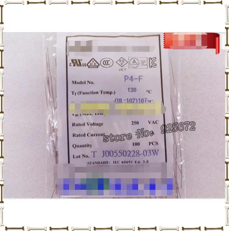 

A4-F temperature fuse 250v 2a 130 thermal protector and Free shipping.