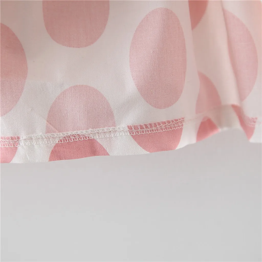 Baby Dresses Summer Girls Dot Sleeveless Print Bowknot Princess Dress Cute 3D Wing Clothes 1-3Y Send Hat | Детская одежда и обувь