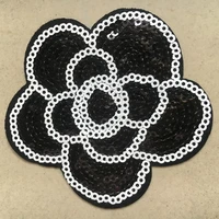 10pcslot sequins flower patch iron on embroidery clothes patches diy garment motifs sequin fabric appliques new decoration