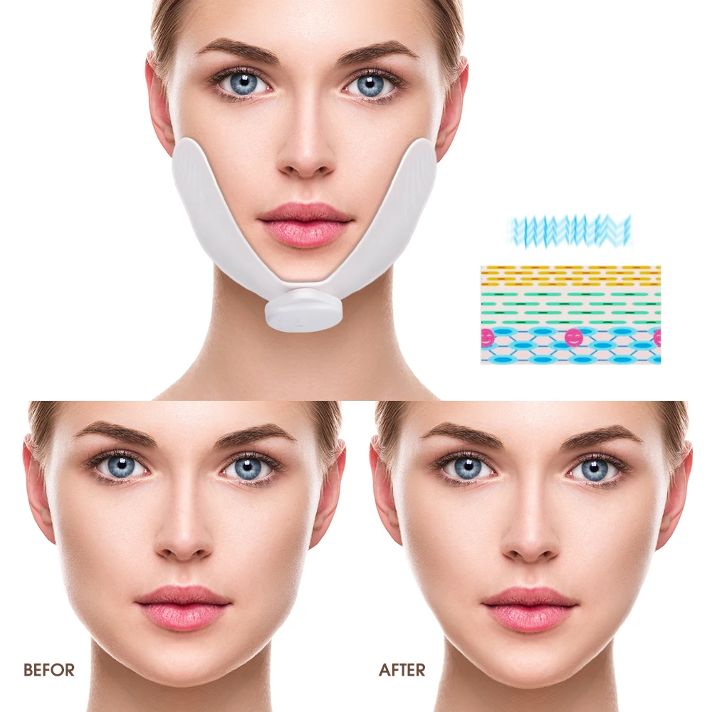 

EMS Face Massager Electronic Pulse Facial Stimulator V Face Micro Current Firming Skin Remover Wrinkles Facial Lifting Device