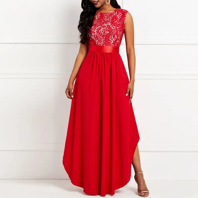 Сексуальное Кружевное длинное платье для выпускного вечера женское элегантное