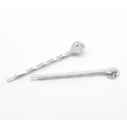 Заколка для волос, 50 шт., заколка для волос с 8 мм накладкой, круглый металлический клей, Серебряное ювелирное изделие бронзового оттенка, для самостоятельного изготовления, 5 см