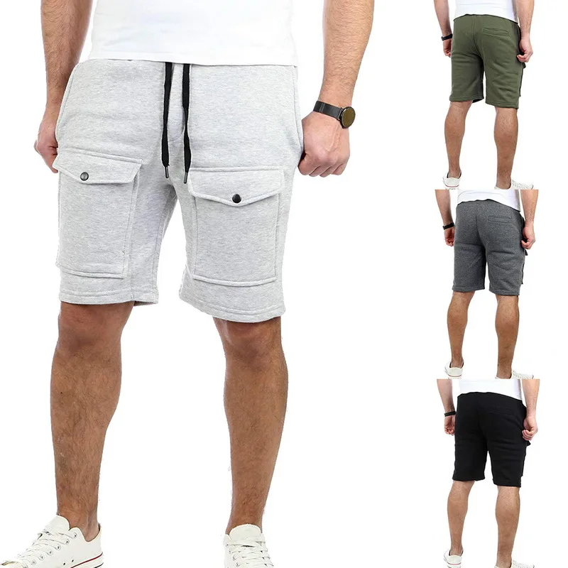 Мужские шорты для бега повседневные летние с большим карманом спортивная одежда