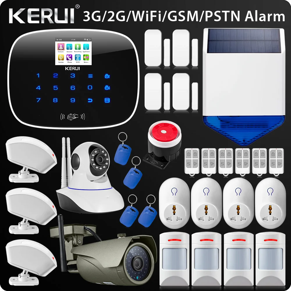 Новейшая W193 3g wifi PSTN GSM SMS домашняя охранная Wif сигнализация lcd сенсорный экран