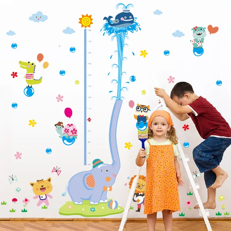 Наклейки на стену с распылителем воды в виде слона|height sticker|wall stickerstickers stickers |