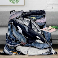 dolphin orca beluga narwhal cie throw blanket warm microfiber blanket flannel blanket blankets for beds