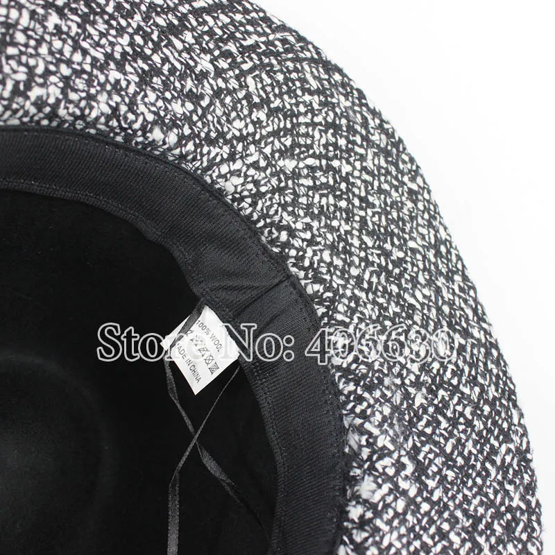 

Winter Fashion Patchwork Wool Felt Fedoras Female Chapeau Wide Brim Panama Sun Hats Free Shipping SDDW027
