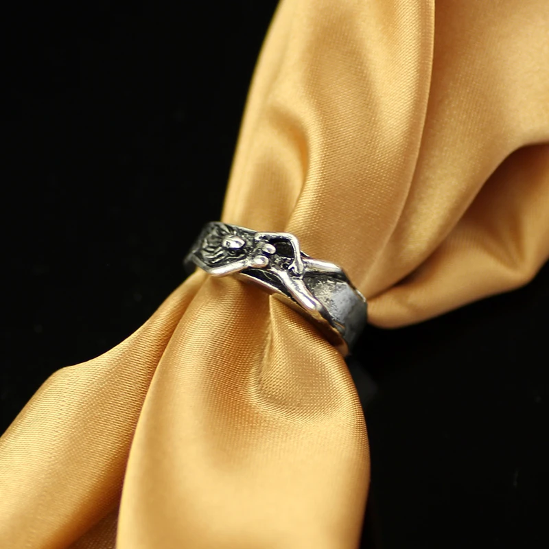 Новый Дизайн уникальный голая женщина кольцо старинное серебро специальный