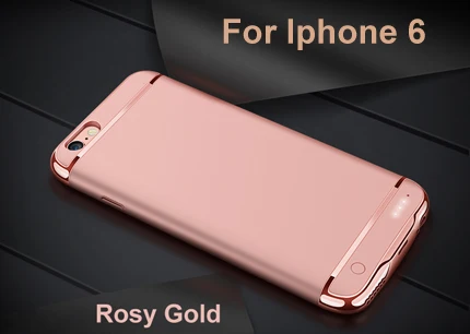 Чехол для зарядного устройства для iphone 6, 6 plus, 2500 мАч/3500 мАч, внешний аккумулятор, ультра тонкий внешний резервный чехол для iphone 7, 7 plus - Цвет: i6 Rosy Gold