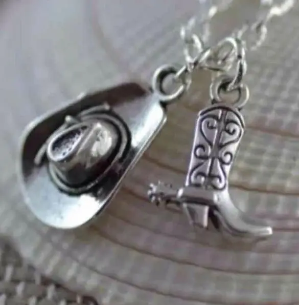 Женское ожерелье с подвеской в виде ковбойской ботинки|jewelry for women|statement necklacesilver
