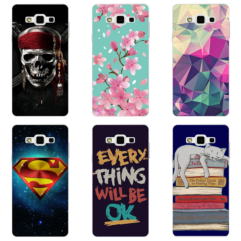 hard Plastic phone case cover For Samsung galaxy A7 SM-A7000 shell Colorful printing Painted Flower |