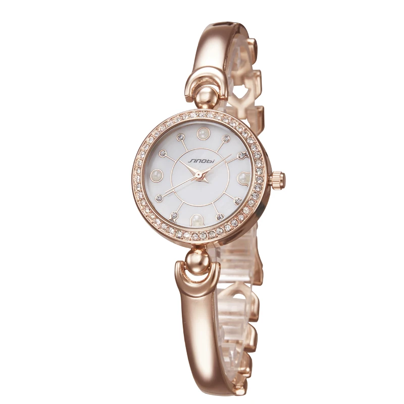Sinobi марка женщины повседневная часы женские кварцевые браслет дамы платье