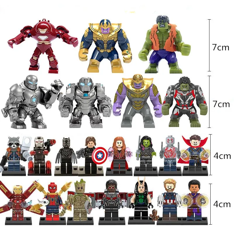 40 шт./компл. блоки игрушки Мстители 4 Marvel Супер Герои Бесконечность война Железный