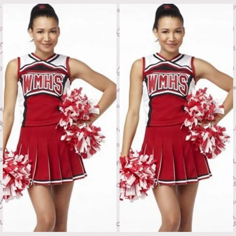 Женский костюм для чарлидинга стиль Glee искусственная одежда униформа старшей